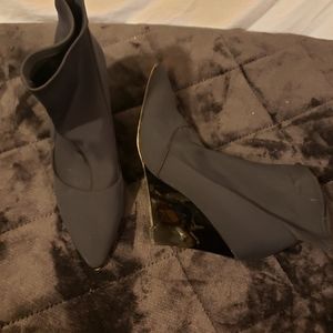 Bagley  Mischka Black Stretch wedge Heels